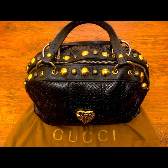 Gucci Python Black Babouska Handbag- Limited Edition - Picture 5 of 9